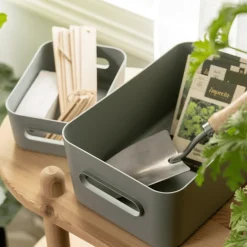 SmartStore Comfort S oppbevaringskurv 20 × 14 × 7,5 cm salviegrønn