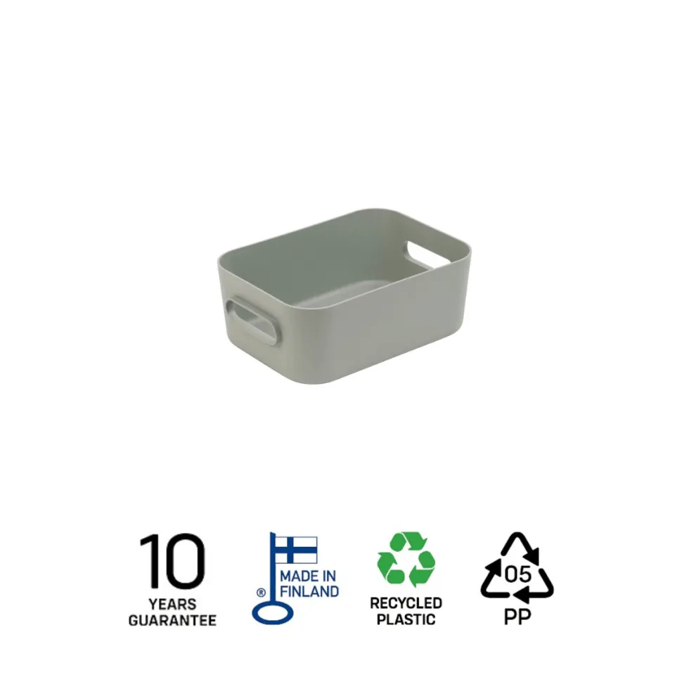 SmartStore Comfort S oppbevaringskurv 20 × 14 × 7,5 cm salviegrønn