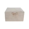 Smykkeskrin velur med speil 25 x 16 x 8 cm