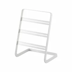 Smykkestativ hvit 3 nivåer stål 15,2 x 19,7 cm