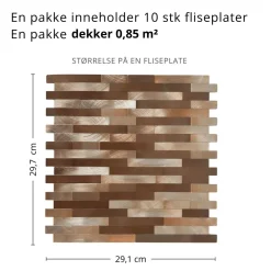 Sofie stav selvklebende veggfliser