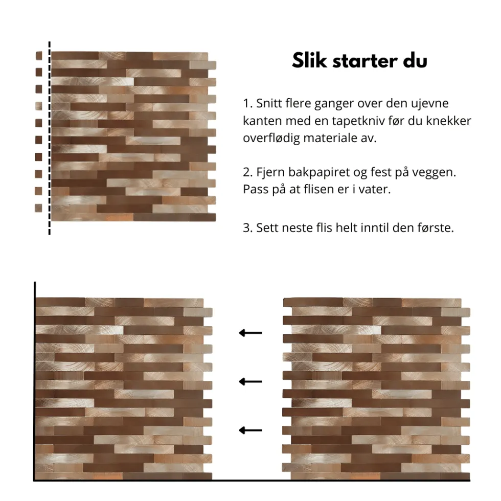 Sofie stav selvklebende veggfliser