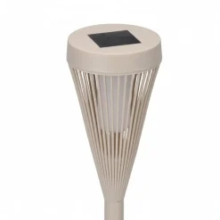 Solcellelykt beige 8 x 47 cm
