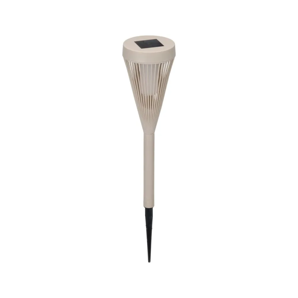 Solcellelykt beige 8 x 47 cm