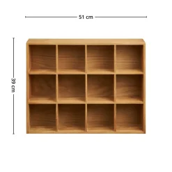 Soria vegghylle eik og eikefiner natur 39 x 11 x 51 cm