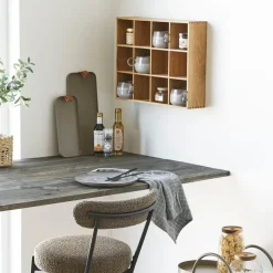 Soria vegghylle eik og eikefiner natur 39 x 11 x 51 cm