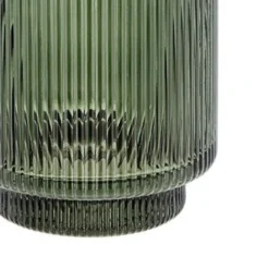 Såpedispenser Clarity mørkegrønn i rillet glass 19,5 cm