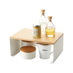 Stabelbar hylle bred hvit 30,5 x 22 cm