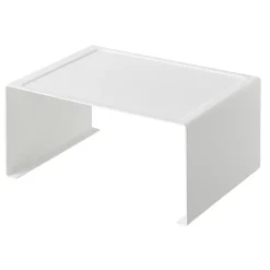 Stabelbar hylle bred hvit 30,5 x 14 cm