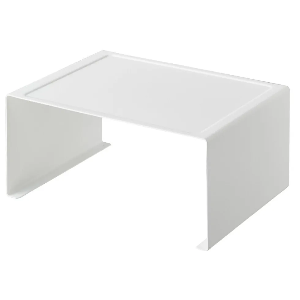 Stabelbar hylle bred hvit 30,5 x 14 cm