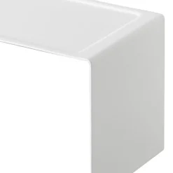 Stabelbar hylle smal hvit 30,5 x 14 cm