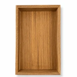 Stabelbar organiseringsbrett i tre/akasie 23,5 x 15 x 5 cm