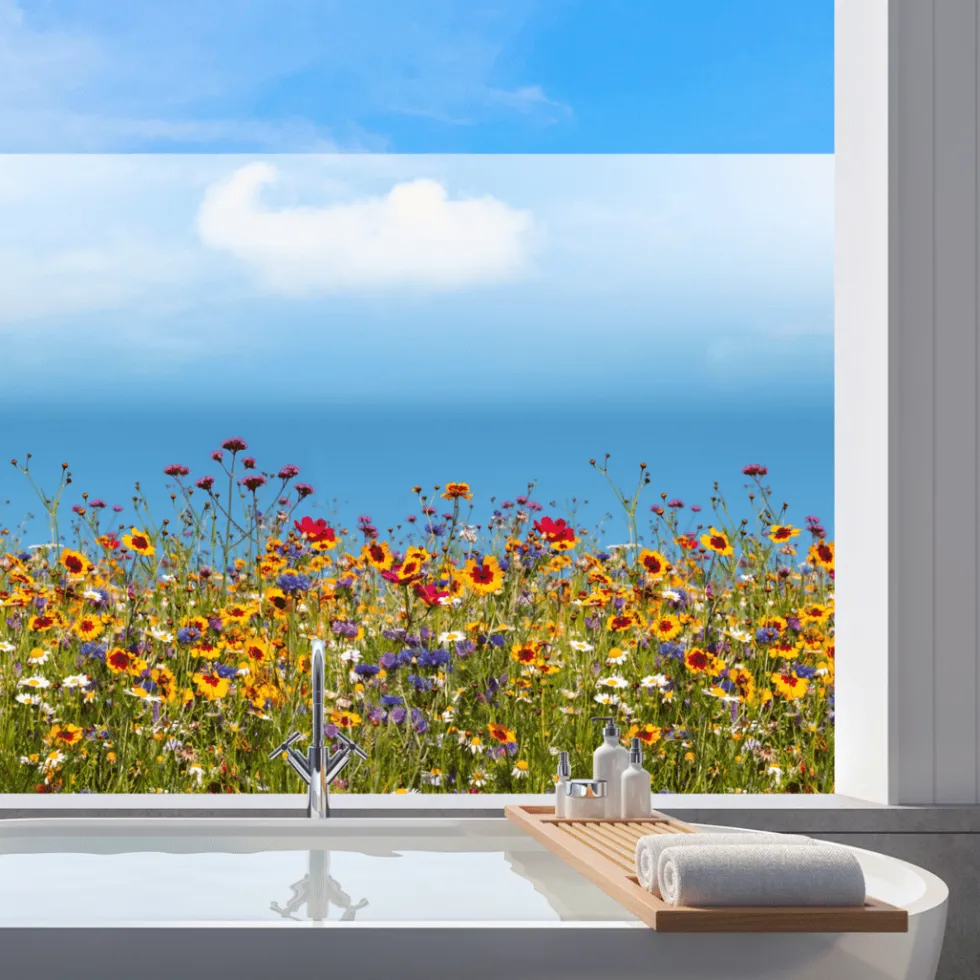 Static Premium Spring Flowers vindusfolie