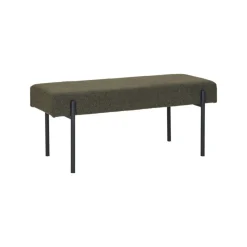 Swindon benk bouclé mørk grønn 100 cm