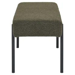 Swindon benk bouclé mørk grønn 100 cm