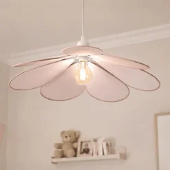Taklampe kronblad rosa 64 cm