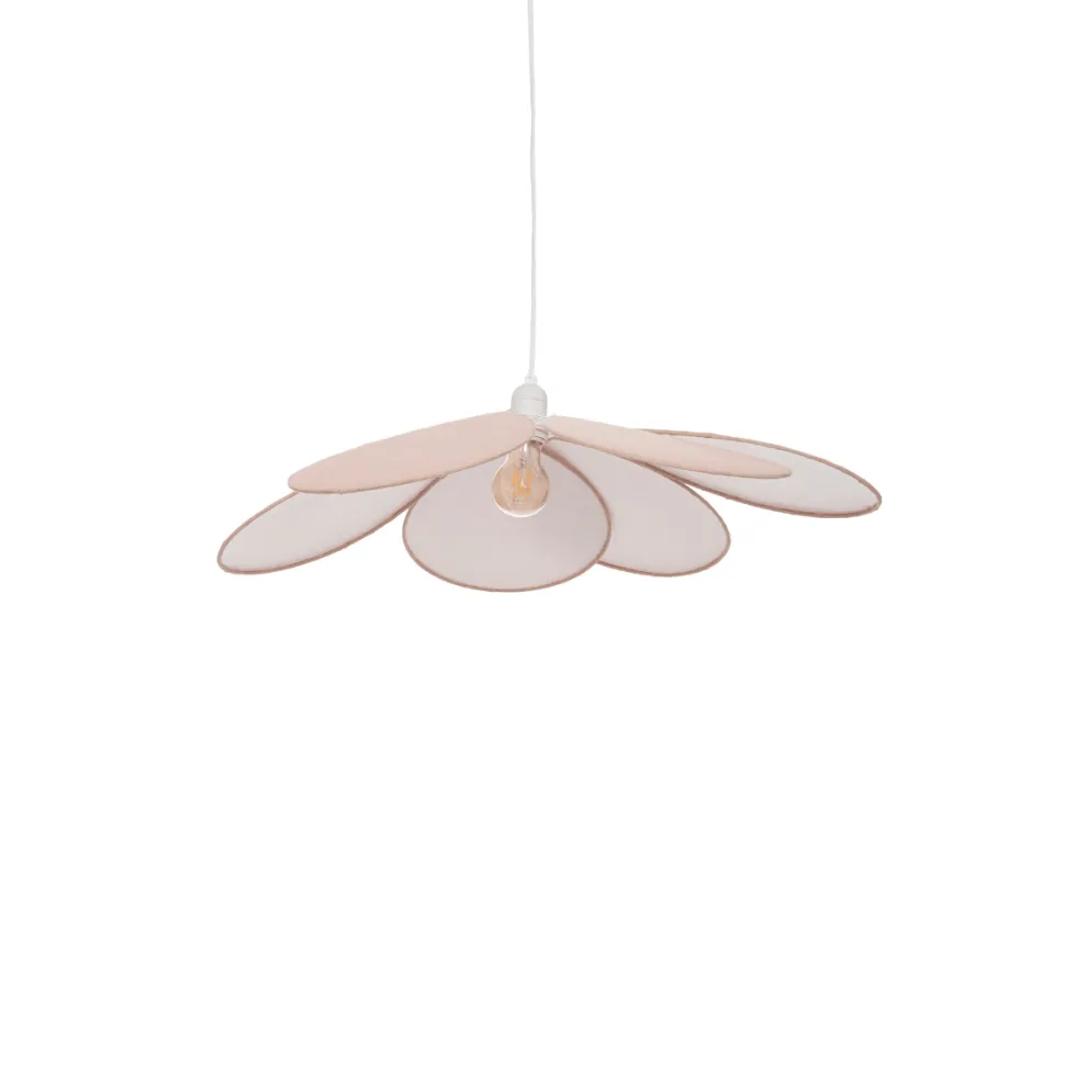 Taklampe kronblad rosa 64 cm