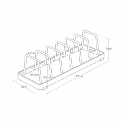 Tallerkenstativ sort 32 x 11 x 9 cm