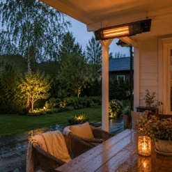 Terrassevarmer for vegg 1500 watt Sort