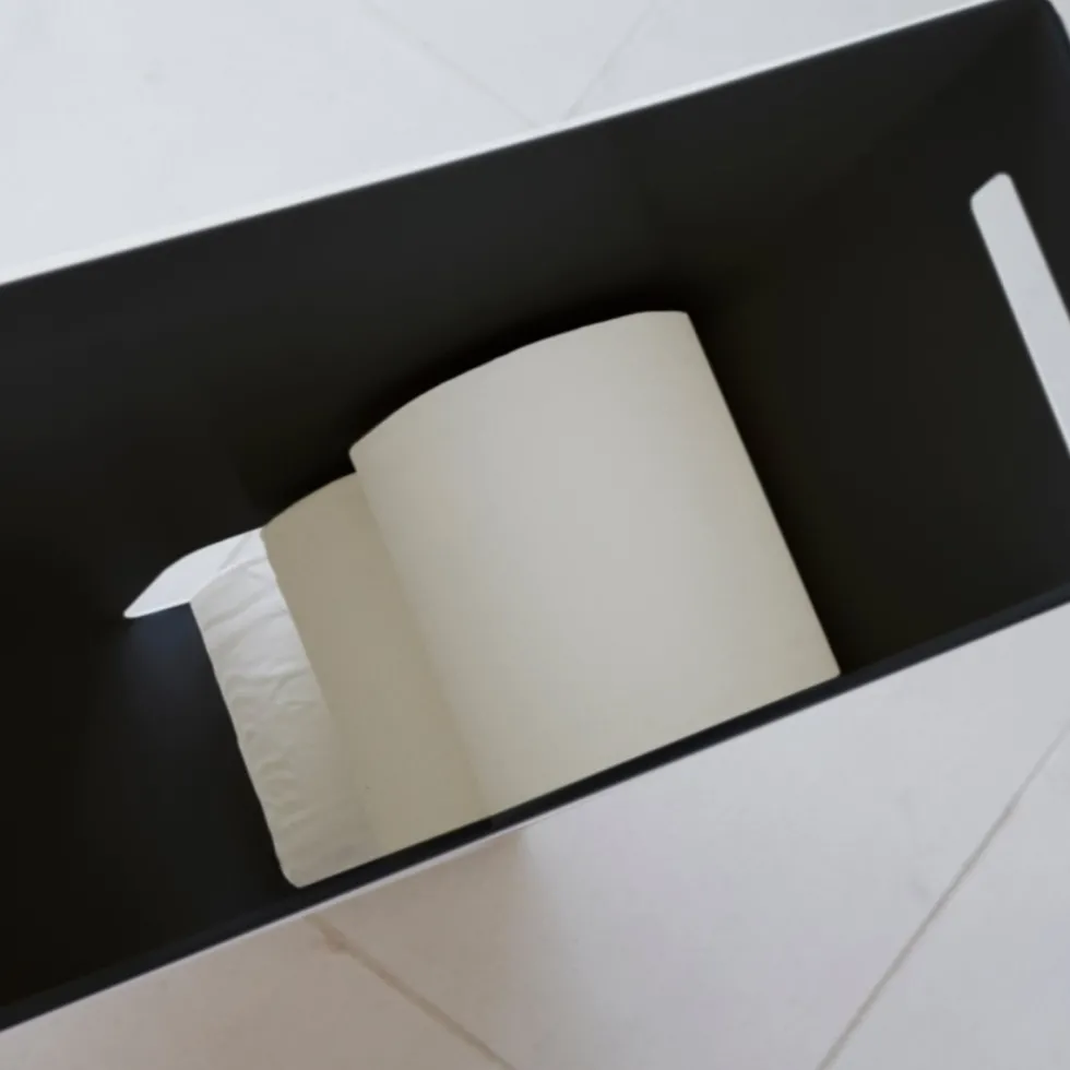 Toalettpapirstativ sort 48 x 28 x 12 cm
