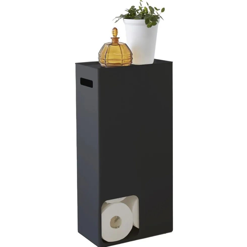 Toalettpapirstativ sort 48 x 28 x 12 cm