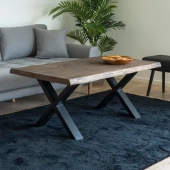 Toulon sofabord bølgekant røkt eik 120 x 70 x 50 cm