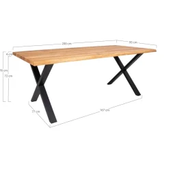 Toulon spisebord natur eik 200 cm