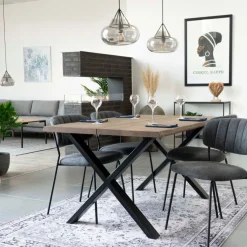 Toulon spisebord røkt eik 140 cm