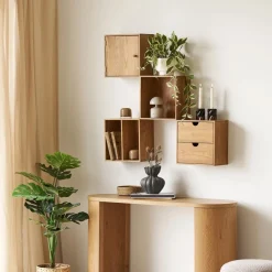 Townsville vegghylle eik 18 x 30 x 30 cm