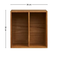 Townsville vegghylle med vertikale rom eik 18 x 30 x 30 cm