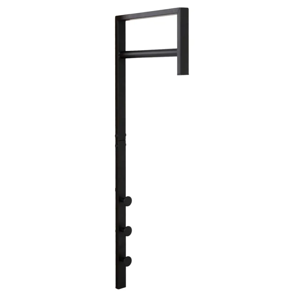 Trento vegghengt klesstativ sort metall 82 cm