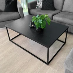 Treverk sort glatt matt kontaktplast