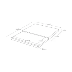 Uttrekkbar hylleplate
