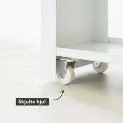 Uttrekkbar oppbevaringshylle hvit, 55 x 56 cm