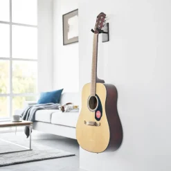 Vegghengt gitarholder sort