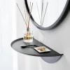 Vegghylle halvrund sort 40 cm