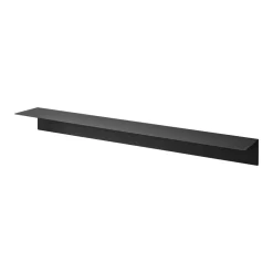Vegghylle i sort metall 90 x 9 cm