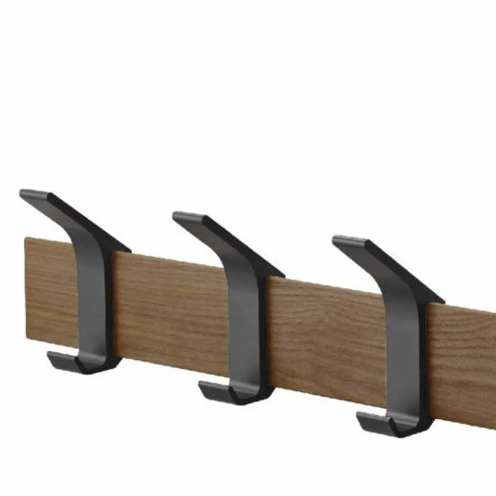 Veggmontert knaggrekke brun 50 x 10 cm