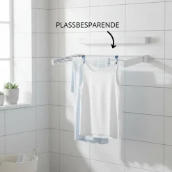 Veggmontert tørkestativ Hvit 72 cm
