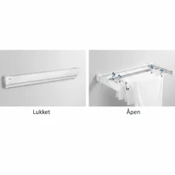 Veggmontert tørkestativ Hvit 72 cm