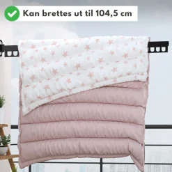 Veggmontert tørkestativ, uttrekkbart