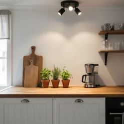 Vico taklampe med 3 justerbare spotter sort 20 cm