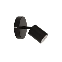 Vico vegg- og taklampe sort med 1 justerbar spot 10 cm