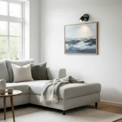 Vico vegg- og taklampe sort med 1 justerbar spot 10 cm