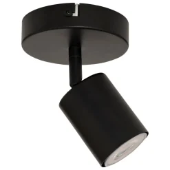 Vico vegg- og taklampe sort med 1 justerbar spot 10 cm