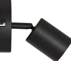 Vico vegg- og taklampe sort med 1 justerbar spot 10 cm