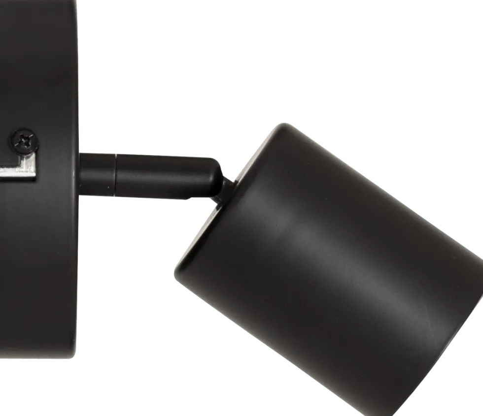 Vico vegg- og taklampe sort med 1 justerbar spot 10 cm