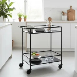 Vita barvogn 68 x 40 x 79 cm, sort metall