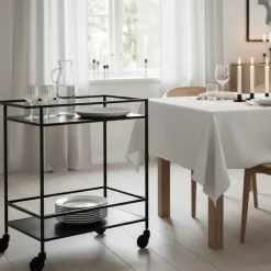 Vita barvogn 68 x 40 x 79 cm, sort metall