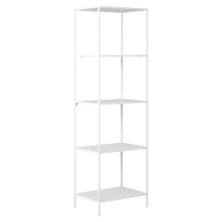 Vita bokhylle 5 hyller hvit 51 x 36 x 170 cm